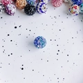 Blue tone 10mm pave rhinestone crystal beads for DIY jewelry and crafts making - 10#