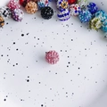 DIY pink crystal disco bead with pavé rhinestones for handmade jewelry making - Size 11