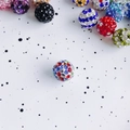 Colorful 10mm rhinestone disco ball beads with center hole for DIY jewelry making - 13#