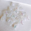 Makroansicht schillernder, durchscheinender Muschel-Anhänger aus Acryl für DIY-Schmuck - Aurora Weiß (6#)