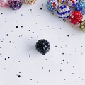Black 10mm rhinestone disco ball beads for DIY jewelry making and crystal crafts - 15#