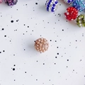 10mm champagne crystal disco ball beads with sparkling rhinestones for DIY jewelry - 18#