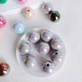 Macro shot of 16mm iridescent acrylic beads with aurora finish for DIY jewelry - 5#