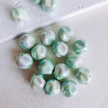 Macro detail of irregular mint green iridescent acrylic beads for DIY jewelry making - Mint Green (4#)