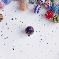 Sparkling 10mm pavé crystal disco ball beads in purple for DIY jewelry making - 19#