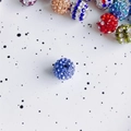 Sparkling dark blue 10mm rhinestone clay disco ball beads for DIY jewelry making - 20#