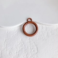 Bruine ronde veerring gesp voor doe-het-zelf sleutelhangers en accessoires - Bruin (KP5425)