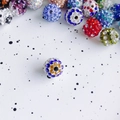 Multi-colored 10mm Shamballa disco ball rhinestone clay beads for DIY jewelry making - 21#