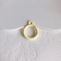 Kleurrijke ronde metalen veersluiting in mat lichtgeel voor DIY-sleutelhangers - Lichtgeel (KP5425)