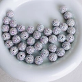 Sparkling 10mm AB crystal rhinestone pave disco ball spacer beads for DIY jewelry making - 25#