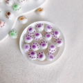 Dettaglio macro di perline a zampa di gatto color macaron per gioielli fai-da-te - Viola Scuro (7#)