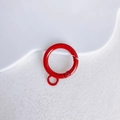 Rode ronde veerring voor doe-het-zelf sleutelhangers en tasaccessoire haken - Rood (KP5425)