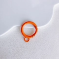 Oranje ronde springring sluiting met oogje voor DIY sleutelhangers en tassen - Oranje (KP5425)
