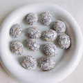 Macro view of floral crystal beads on ceramic tray for DIY jewelry making - Cream White AB Rhinestone (6#)