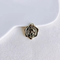 Macro detail shot of a vintage gold coin pendant with relief carving for DIY jewelry. - Gold Vintage Portrait Coin Style (1#)