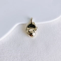 Detailed view of irregular organic molten gold pendant on white textured background - Gold Irregular Lava Style (4#)
