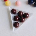 Macro detail of wine red acrylic beads for DIY jewelry making on white tray - Wine Red (4#)