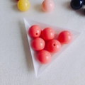 Macro shot of colorful acrylic beads in various shades for DIY jewelry making - Coral Red (5#)
