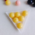 Close-up of assorted colorful round acrylic beads for DIY jewelry making in a white tray - Bright Yellow (6#)