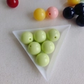 Close-up of light green large hole acrylic beads in a white tray for DIY jewelry - Light Green (20#)