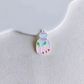 Detail of macaron-colored alloy bottle charms with fruit patterns for DIY jewelry making - Fresh Macaron Juice Bottle (25#)
