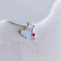 Macro detail of alloy moon and star charms for DIY jewelry on white cloud tray - Purple Moon White Cloud Star (31#)