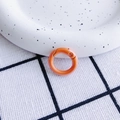 Oranger runder Federring-Verschluss mit Glanzlackierung für DIY-Schmuck und Schlüsselbund - Orange (20mm)