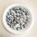 16mm iridescent acrylic cloud beads with metallic rainbow luster for DIY jewelry making - Blue-Green Iridescent Gradient (2#)