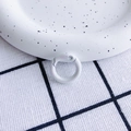 Witte glanzende ronde veerring sluiting voor DIY sieraden en sleutelhanger clip - Wit (20mm)