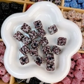 Perle carrée strass 15mm avec cristaux rose et violet pour création de bijoux DIY - Forme de cube / 14mm-15mm / Violet Foncé Ciel Étoilé