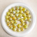16mm iridescent yellow cloud acrylic beads with pearl finish for DIY jewelry crafts - Iridescent Cream Pale Yellow (4#)