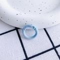 Lichtblauwe veerring connector in snoepkleur met parelglans voor DIY sieraden - Lichtblauw (20mm)