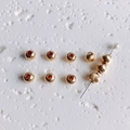 Polished 14K gold filled textured round beads for DIY jewelry making necklaces and bracelets - Gold 6mm