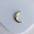 Connecteur lune dorée avec visage et double anneau pour bijoux artisanaux - Style Lune Visage Doré (2#)