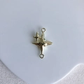 Vue détaillée des connecteurs en forme d'étoile dorée pour colliers et bijoux DIY - Style Étoile de Croix Dorée (3#)