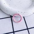 Glanzende roze ronde veerringsluiting voor DIY-sieraden en sleutelhangeraccessoires - Glanzend Roze (25mm)