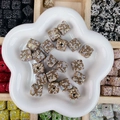 Perles cubes 15mm dorées avec strass AB pour création de bijoux artisanaux faits main - Forme de cube / 14mm-15mm / Brun AB Ciel Étoilé