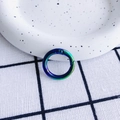 Regenboog gradiënt ronde veerring sluiting voor DIY sieraden en sleutelhanger accessoires - Iristerend Verloop (25mm)