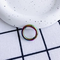 Regenboogkleurige metalen veerring connector voor DIY-sleutelhangers en tasaccessoires - Iristerend (25mm)