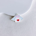 Alloy angel envelope pendant with white wings and red heart for DIY jewelry making - White Angel Messenger Envelope (34#)