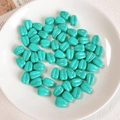 Close-up of tiffany blue acrylic wheat ear beads for DIY jewelry making and crafts - Cyan Blue Flower Bud Bead (04#)