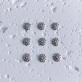 Set of 9 silver floral spacer beads with hollow six-petal design for DIY jewelry making - Style 8 (8#)