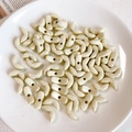 DIY cream colored arc beads with glossy finish for handmade jewelry and keychains - Cream White Moon Shaped Bead (6#)