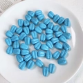 Light blue wheat-shaped acrylic beads for DIY jewelry and phone chain making - Light Blue Flower Bud Bead (08#)