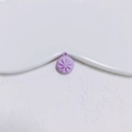 Macro view of purple star-carved resin pendant with top hole for DIY jewelry making - Purple Bun Style (1#)