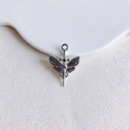 Pendentif épée aile de crâne gothique punk en argent brillant pour bijoux DIY - Pendentif Épée Aile de Crâne Gothique Argenté (14#)