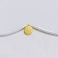 Close-up of a realistic pale yellow steamed bun pendant with detailed pleats and hanging hole - Light Yellow Bun Style (4#)