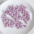 Lavender purple dual-hole crescent beads with a glossy finish for DIY jewelry making - Light Purple Moon Shaped Bead (9#)