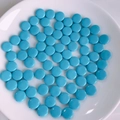 Primer plano de cuentas de acrílico azul cielo brillantes para creación de joyas DIY - Azul Cielo (9#)
