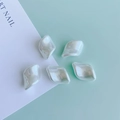 Five irregular iridescent white pearl nail art charms for DIY jewelry accessories - Irregular Rhombus (2#) / Iridescent Pearl White (2#)